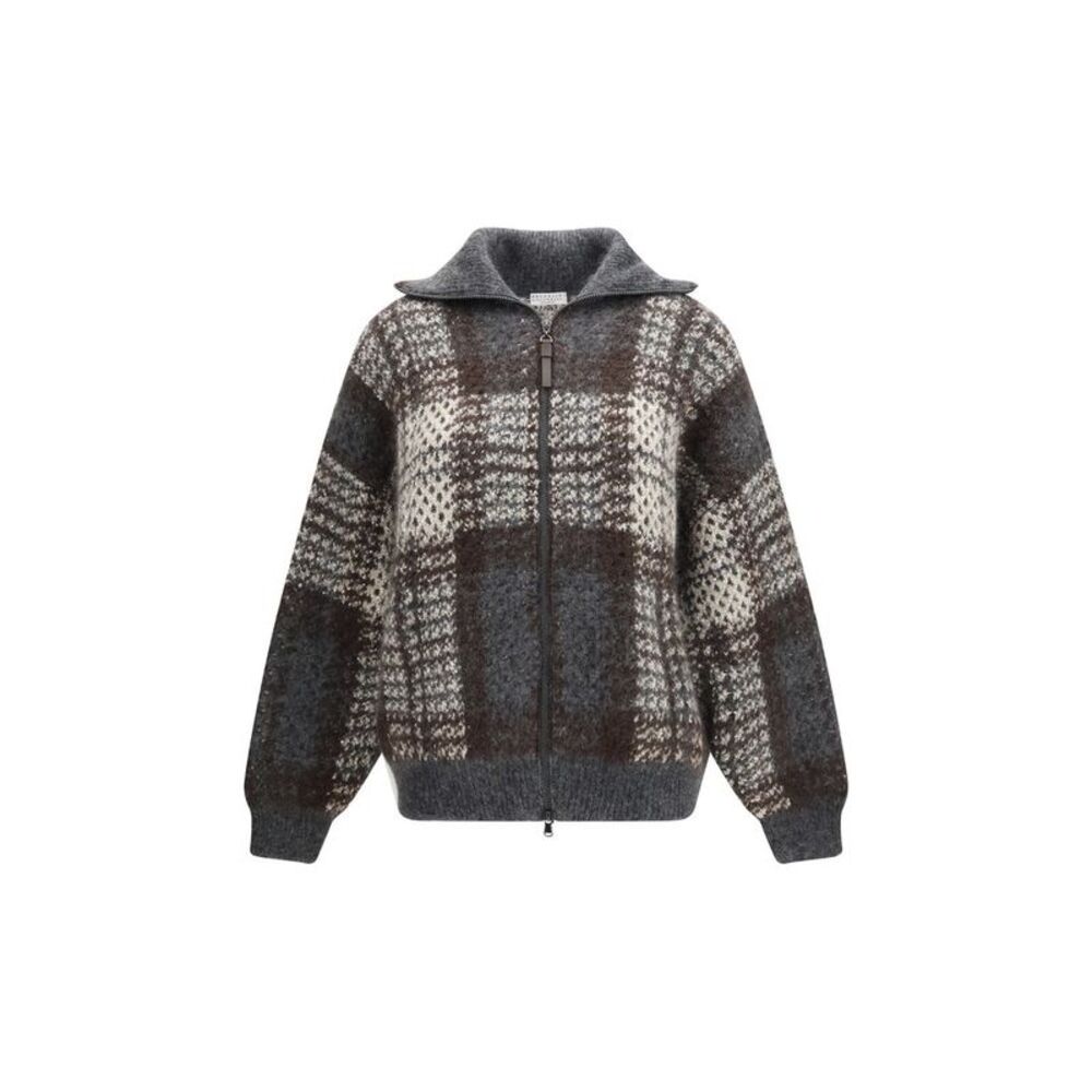 Brunello Cucinelli Gray Mohair Women's Cardigan